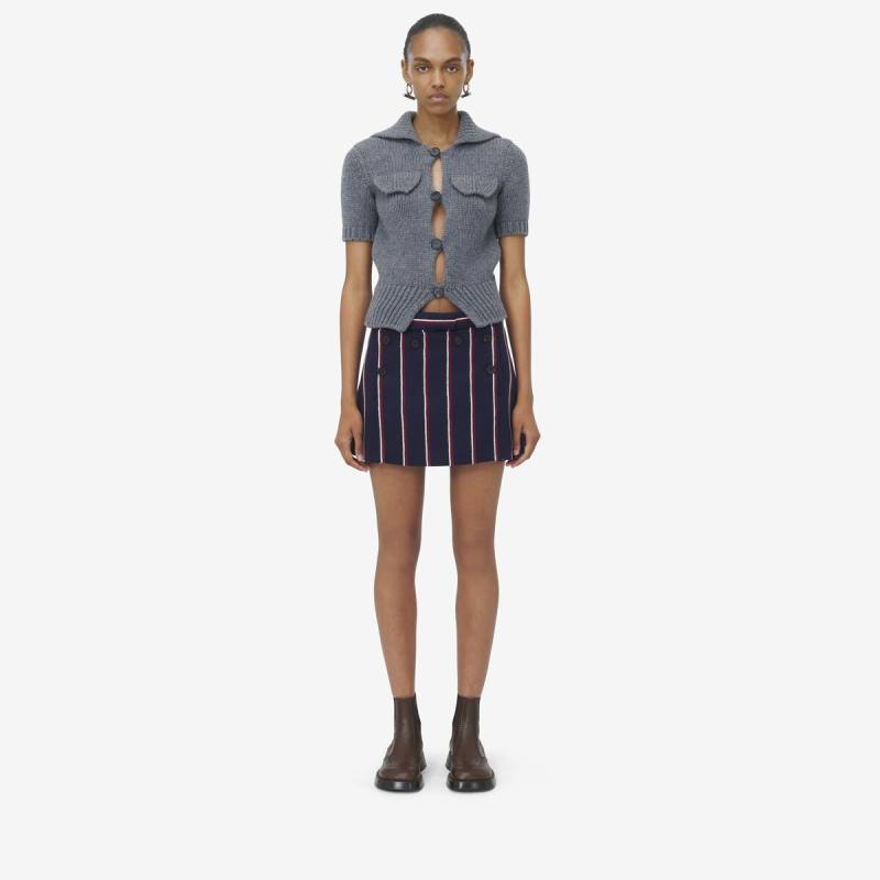 ALEXANDER MCQUEEN - College Stripe Mini Skirt - Item 818290QKABF431